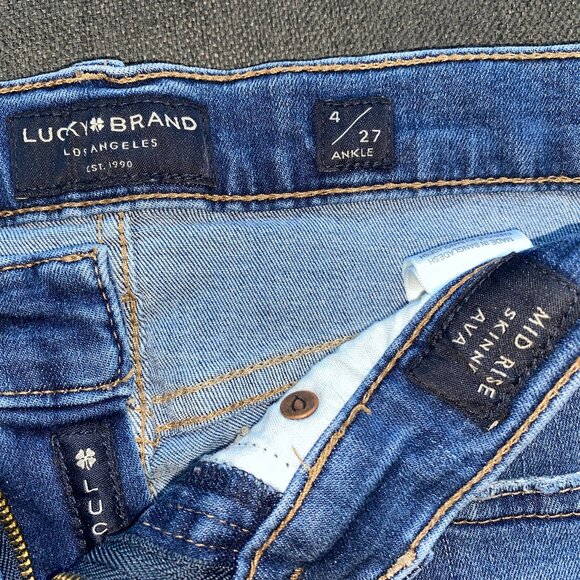 Lucky Brand Ava Mid Rise Skinny Jeans - Picture 2 of 3